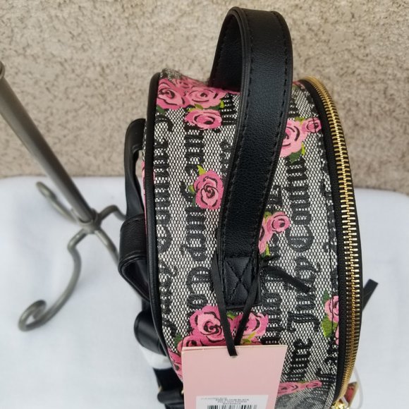 Juicy Couture Pink Bloom Black pull out pouch Backpack Brand New with tags main image 4